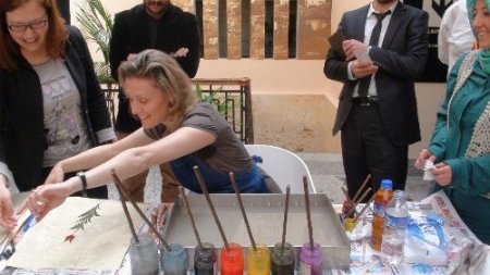 Lüksemburg Prensesi Sibilla Bursa'da ebru yaptı