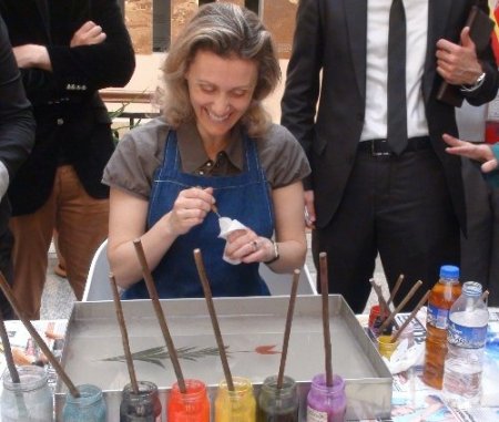 Lüksemburg Prensesi Sibilla Bursa'da ebru yaptı