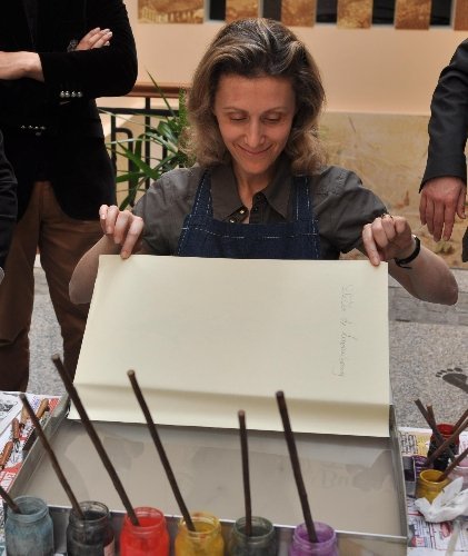 Lüksemburg Prensesi Sibilla Bursa'da ebru yaptı