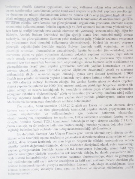 Mahkeme UKOME'nin Atakum-Türk İş Hattı kararını iptal etti