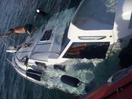 Marmaris ve Gökova'da iki tekne battı