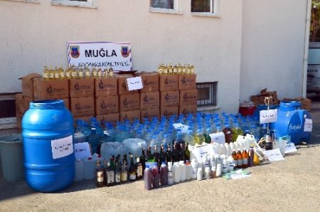 Marmaris’te sahte içki ele geçirildi