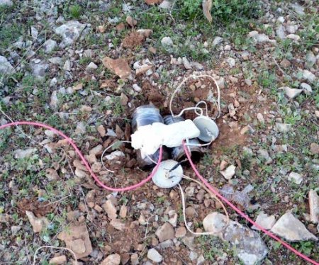 Mayın tuzağını jandarma bozdu