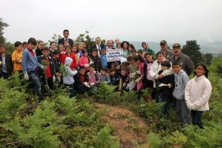 Mektup arkadaşı yaptıkları öğrencileri fidan dikiminde biraraya getirdiler