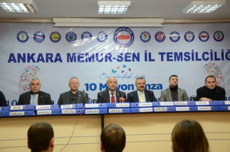 Memur-Sen önce imza topladı sonra dua etti