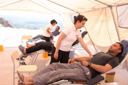 Mermerciler, Kan Bağışını Desteksiz Bırakmadı
