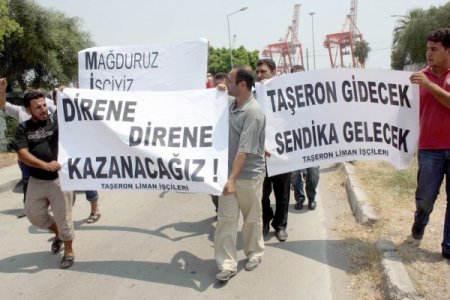 Mersin Limanı'nda İşten Çıkarılan Taşeron Firma Çalışanları Eylem Yaptı