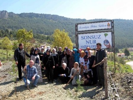 Mersin'de Sonsuz Nur Hatıra Ormanı'na fidan dikildi
