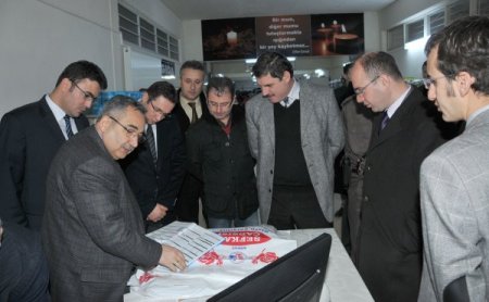 Merzifon protokolü Şefkat Çarşısı'nı gezdi