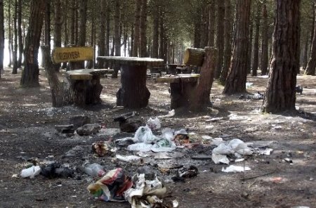 Miliç piknik alanının çöp haline gelmesine öğrenciler duyarsız kalmadı