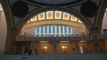Mimarisinde ilkleri barındıran 'Ahmet Hamdi Akseki Camii' açılışa hazır