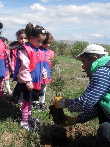 Minikler, hatıra ormanı oluşturdu