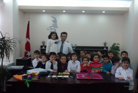 Minikler Kaymakam Yılmaz’ı ziyaret etti