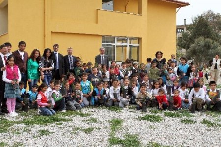 Muğla’da minik öğrenciler fidan dikti