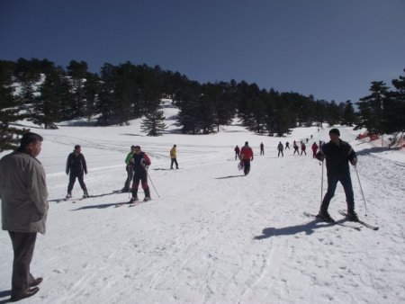 Murat Dağı’nda kayak keyfi