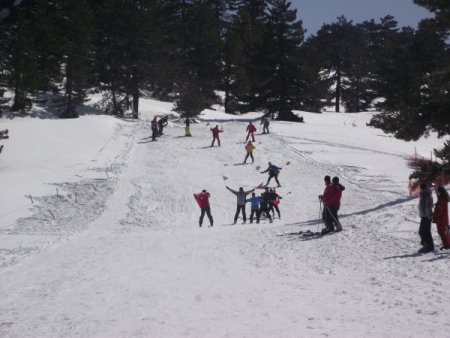 Murat Dağı’nda kayak keyfi