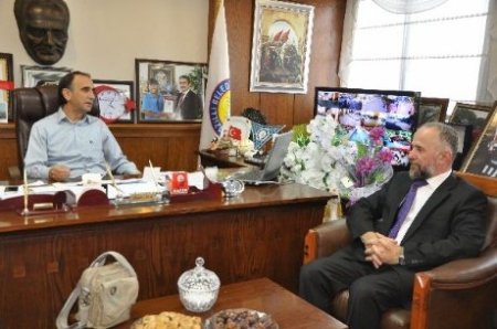 Nazilli Müftüsü Sula, belediyeye teşekkür ziyareti yaptı