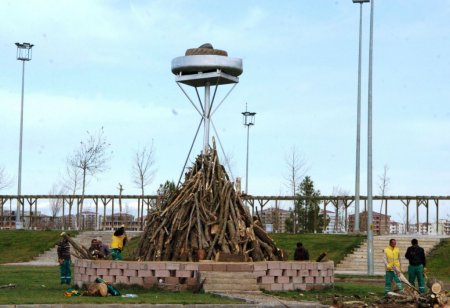 Nevruz alanında hazırlıklar tamamlanmak üzere