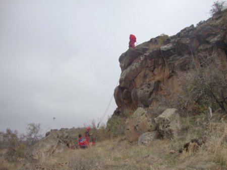 Nevşehir UMKE, kanyonda tatbikat yaptı