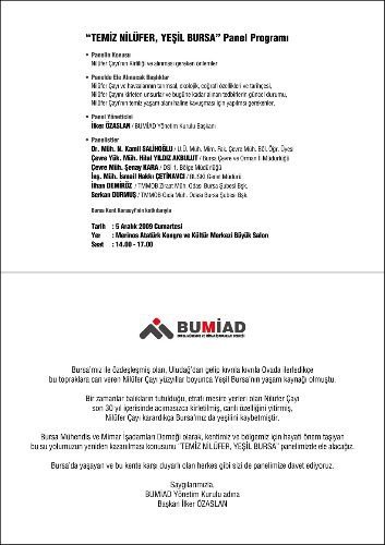 Nilüfer Çayı'nın Kirliliği Bumiad Panelinde Masaya Yatırılacak