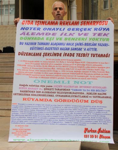 Noter Onaylı Rüyasını Reklamında Kullanan Coco Cola'yı Pankart Açarak Protesto Etti