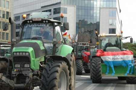 Öfkeli çiftçiler, Brüksel'i traktörleri ile felç etti