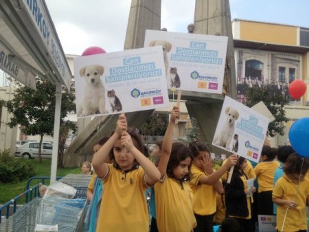 Öğrenciler'den barınak hayvanlarına büyük ilgi