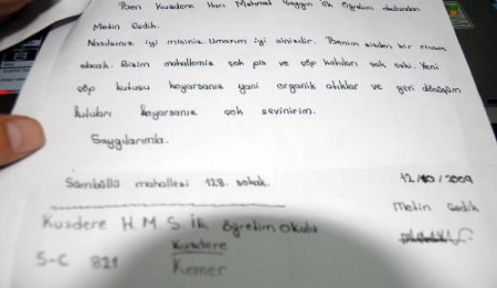 Ögrencilerin Mektupları Gatab'a Yol Göstriyor