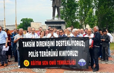 OMÜ öğretim görevlilerinden protesto