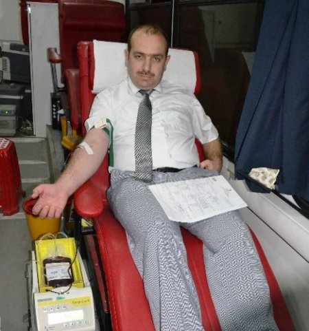 Ordu'da işçiler kan bağışında bulundu