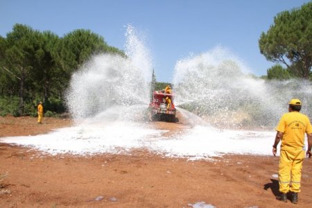 Orman Yangınına Köpükle Müdahale Tatbikatı Yapıldı