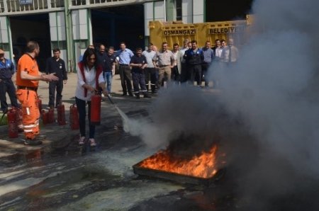 Osmangazi Belediyesi personeline yangın eğitimi