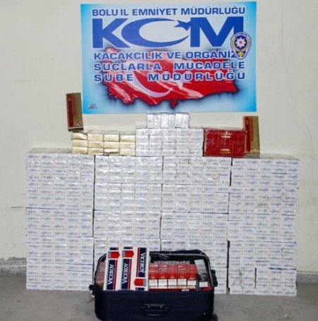 Otobüsle sigara kaçakçılığına polis engeli