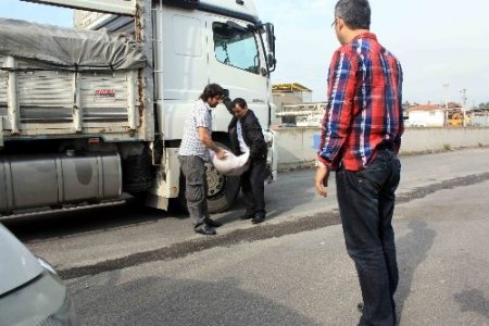 Otoyolda bulduğu çuvaldan 25 kilogram patlayıcı çıktı