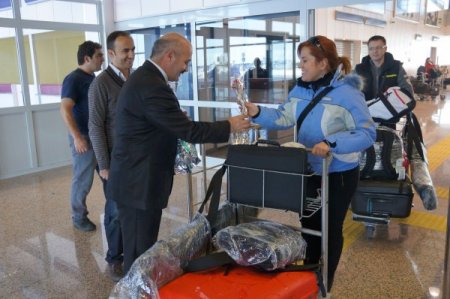 Palandöken'e sezonun ilk turist kafilesi geldi