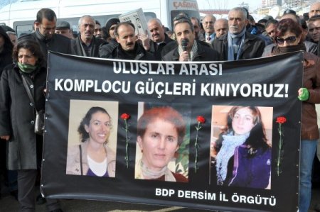 Paris'te 3 kadının öldürülmesi Tunceli'de protesto edildi