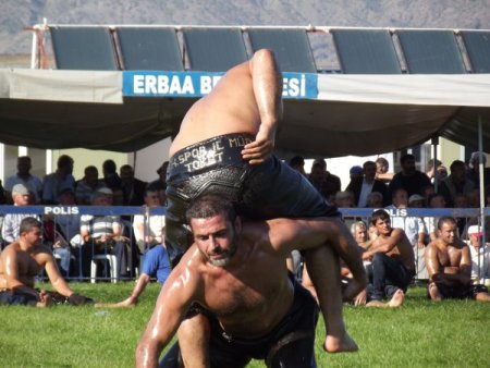Pehlivanlar Erbaa’da birincilik için yarıştı