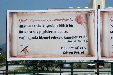 Peygamber sevgisi bilboardlara yansıdı