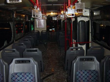 Pkk Sempatizanları Belediye Otobüsüne Taş Ve Sopalarla Saldırdı