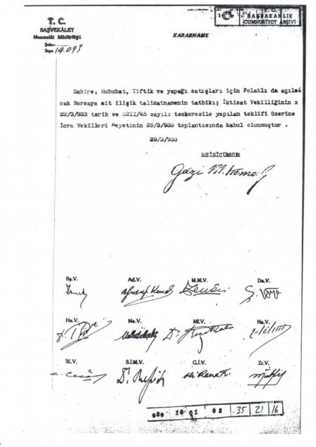 Polatlı’ya İlk Borsayı Atatürk Kurmuş