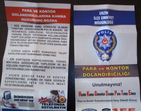 Polis, vatandaşı telefonda para ve kontör dolandırıcılarına karşı uyardı
