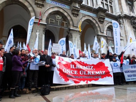 Postacılar yıpranma hakkı için eylem yaptı