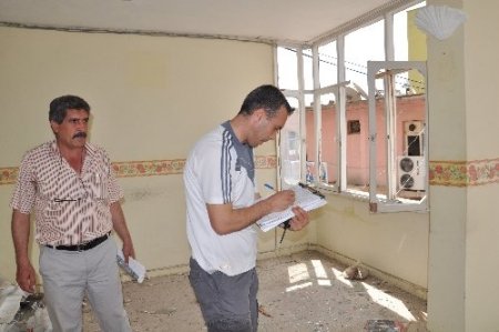 Reyhanlı'da hasar tespit çalışmaları sürüyor