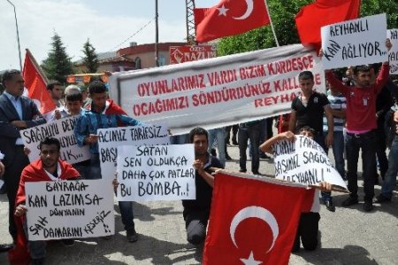 Reyhanlı'da izinsiz yürüyüşe polis müdahale etti