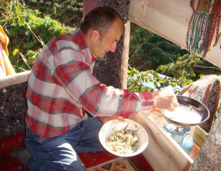 Rizeli 3 kafadar ağaç evde yaşıyor