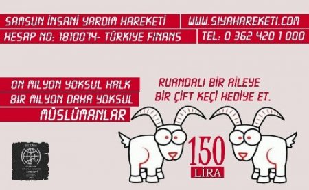 Ruandalı Müslümanlar için keçi kampanyası başlatıldı
