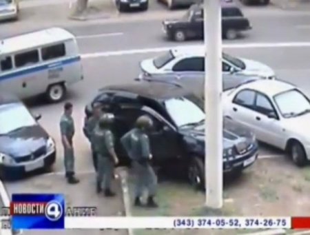 Rusya'da Sokak Ortasında İnfaz Güvenlik Kamerasında