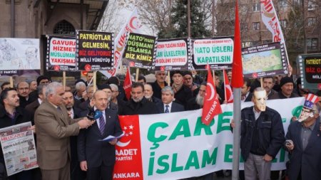Saadet Partisi'nden Patroit füze sistemine dualı protesto