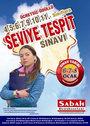 Sabah Dershanesi'nden Ödüllü Sınav