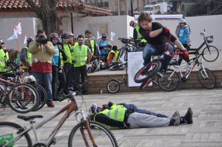 Sağlıklı yaşam için pedal çevirdiler